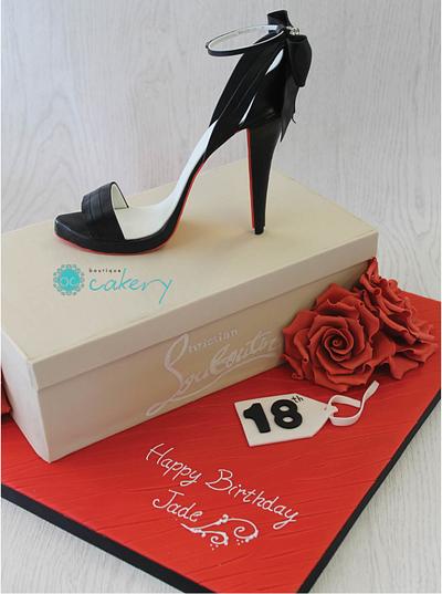 Ladies shoe and box - Cake by Boutique Cakery