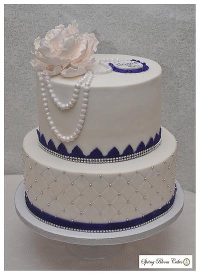 Elegant cake with a flower - Cake by Spring Bloom Cakes