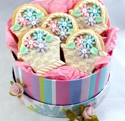 Flower Basket Cookies - Cake by Cheryl