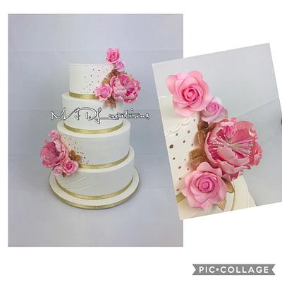 Wedding cake deluxe - Cake by Cindy Sauvage 