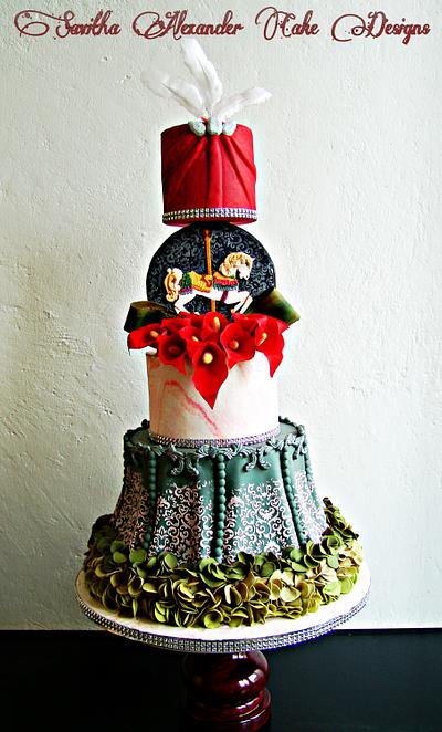 A modern Indian wedding cake - Cake by Savitha Alexander