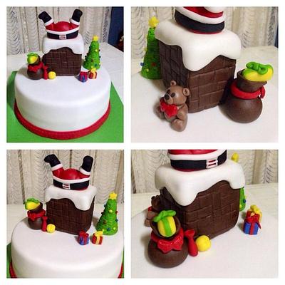Santa Stuck in Chimney - Cake by N&N Cakes (Rodette De La O)