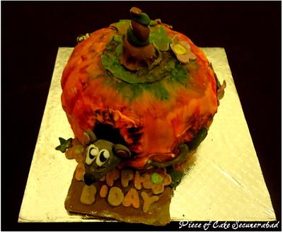 Painted Pumpkin Cake - Cake by anoopa