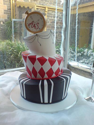Mad Hatter Wedding cake - Cake by Paul Delaney of Delaneys cakes