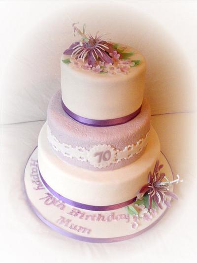 purple passion flowers - Cake by Aoibheann Sims