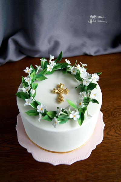 Wreath of flowers - Cake by Katarzynka