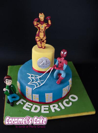 Three super Heroes - Cake by Caramel's Cake di Maria Grazia Tomaselli