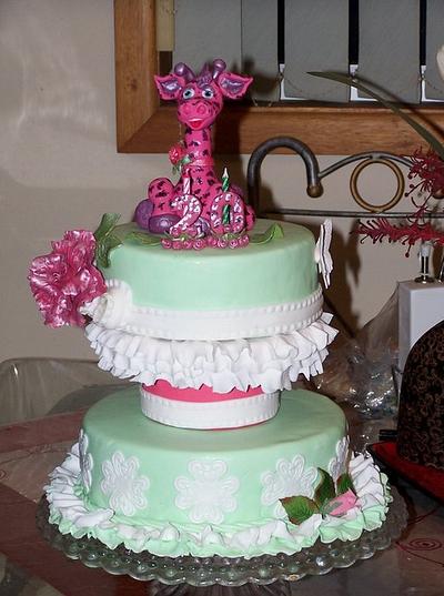 Giraffe Birthday cake - Cake by The Custom Piece of Cake