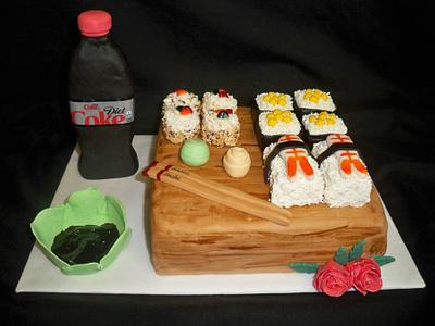 Sushi cake for my daughter's 1st Mother's Day! - Cake by Melissa