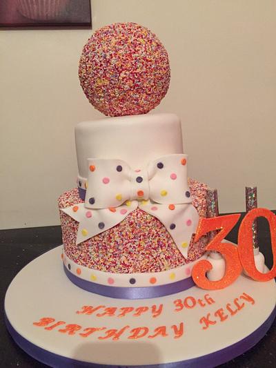 Hundreds and thousands birthday cake  - Cake by Donnajanecakes 