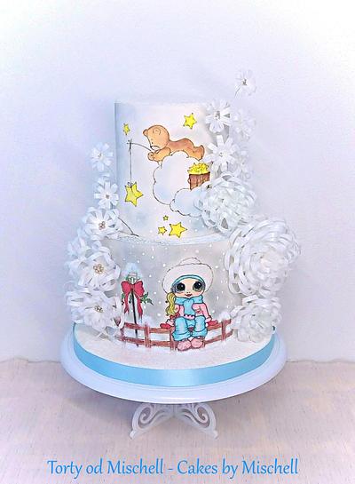 Hand painted winter cake - Cake by Mischell