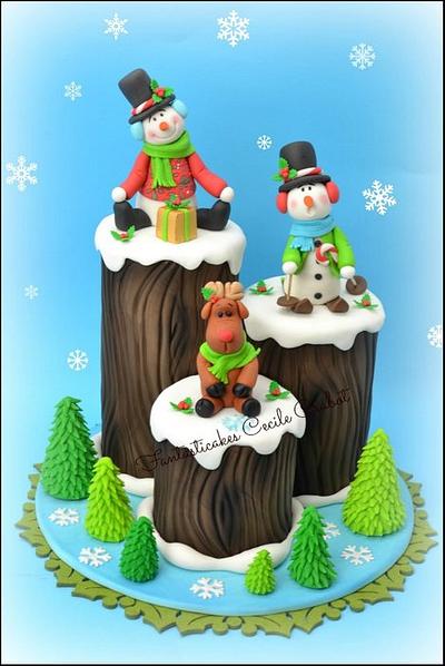 Funny Christmas Logs - Cake by Cecile Crabot