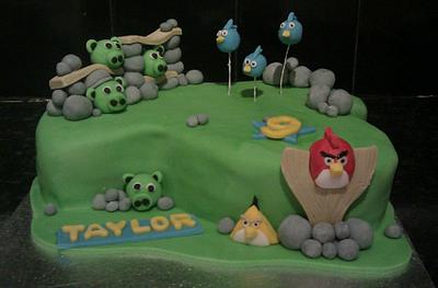 angry birds cake  - Cake by KerryCakes