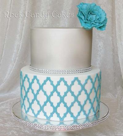 Turquoise Moroccan Cake - Cake by Rock Candy Cakes