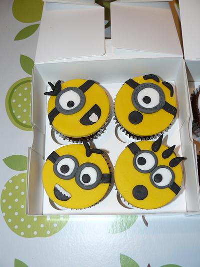 Minion flat face cupcakes  - Cake by Krazy Kupcakes 