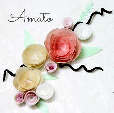 Wafer Flowers - Cake by Amato