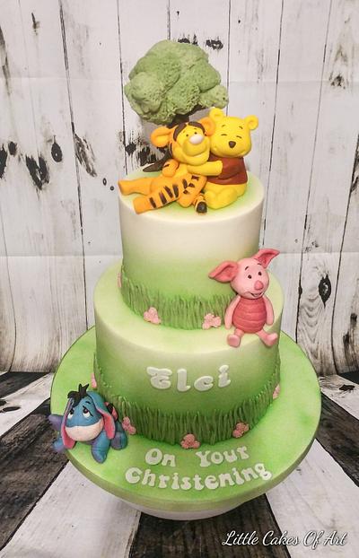 Winnie the Pooh Christening Cake - Cake by Little Cakes Of Art