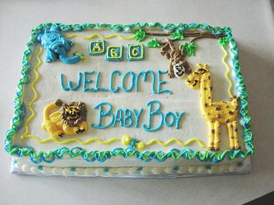 zoo baby shower - Cake by BaileyBakes