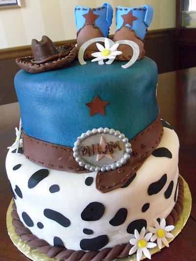 Cowboy Baby Shower Cake - Cake by Cathy Leavitt