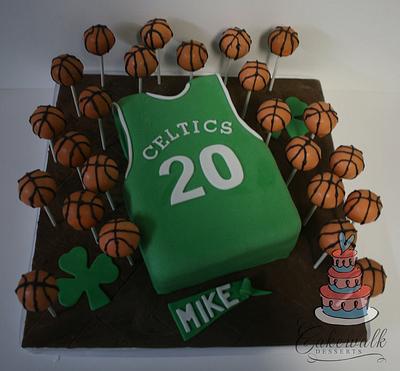 Boston Celtics Cake & Cake Pops - Cake by Heather