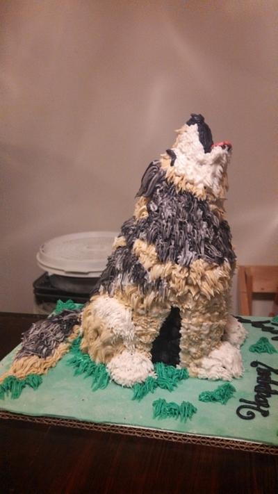 Howling wolf pup - Cake by Cinnemin Gurl