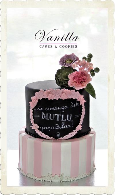 Chalkboard Engagement Cake - Cake by Vanilla Studio
