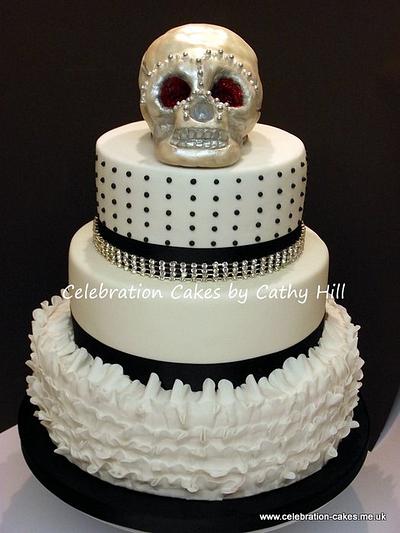 Skull Wedding Cake - Cake by Celebration Cakes by Cathy Hill