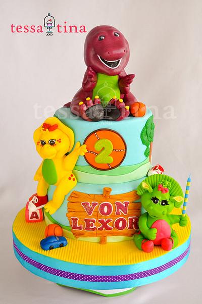 Barney and Friends cake - Cake by tessatinacakes