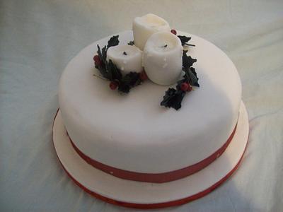 Christmas Candle Cake - Cake by Kristy