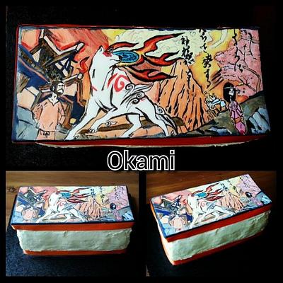 Hand painted Okami cake - Cake by Tracey