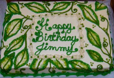 Leaf design sheet cake - Cake by Nancys Fancys Cakes & Catering (Nancy Goolsby)