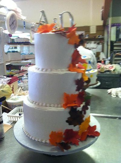 Fall Wedding  - Cake by KoffeeKupBakery