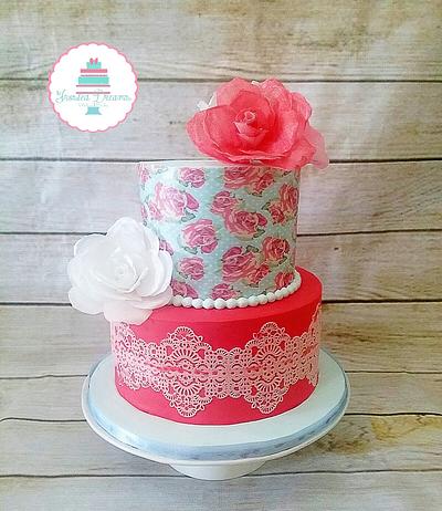 Shabby Chic Love 3 - Cake by Frosted Dreams 