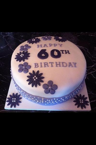 60th birthday cake :0)  - Cake by Michelle