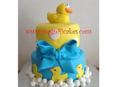Duckie Baby Shower Cake - Cake by Magnificakes