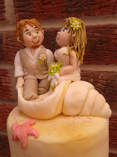 Beach Theme Wedding Cake - Cake by Karen's Kakery