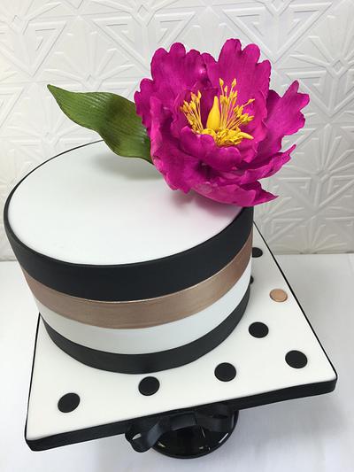 Spots and Stripes Birthday Cake - Cake by V.S Cakes