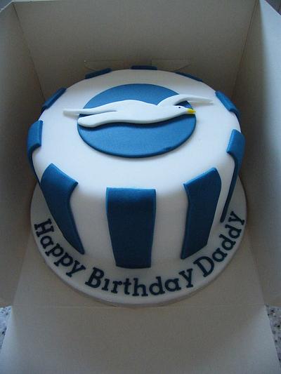 Brighton and Hove Albion cake  - Cake by berrynicecakes