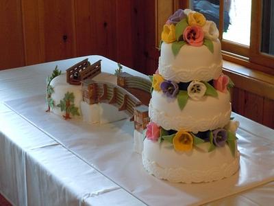 Two bridge tulip cake with story - Cake by Karen Seeley