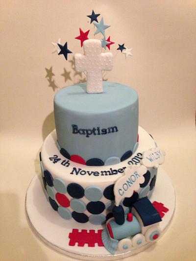 Boys christening cake - Cake by Gaynor's Cake Creations