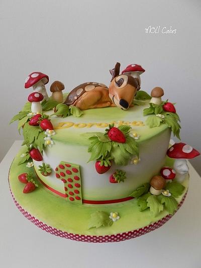Sleeping Bambi - Cake by MOLI Cakes