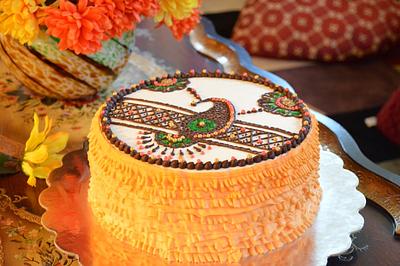 Henna Ruffle Cake - Cake by Sara's Baked Creations