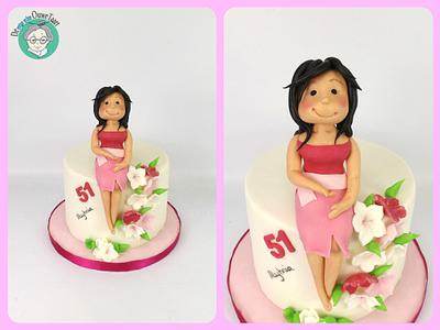 51 years old cake for a beautifull lady - Cake by DeOuweTaart