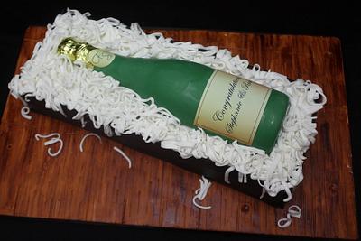 Champange Bottle cake - Cake by Virginia
