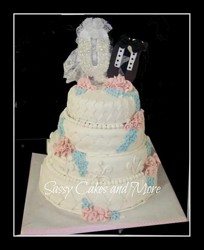 QU Wedding Cake - Cake by SassyCakesandMore