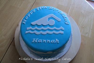 Swimming Strokes Birthday Cake - Cake by Michelle