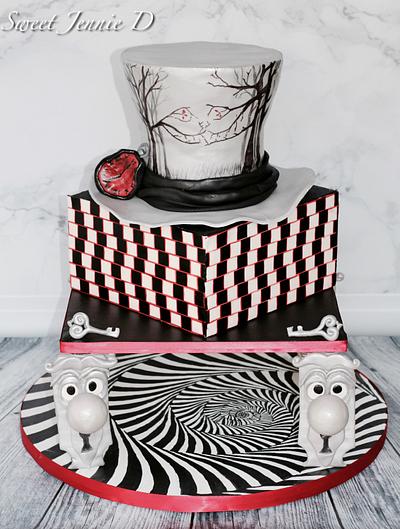 Falling to Wonderland - Optical Illusion Collaboration - Cake by Jennifer Kennedy O'Friel - Sweet JennieD