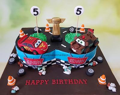Cars theme birthday cake - Cake by Sweet Mantra Homemade Customized Cakes Pune