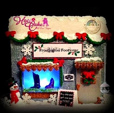 Frostington Footwear Village Shop (Christmas in Frostington) - Cake by HottCakez of Las Vegas