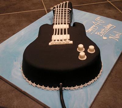 Guitar Cake - Cake by Amazing Grace Cakes
